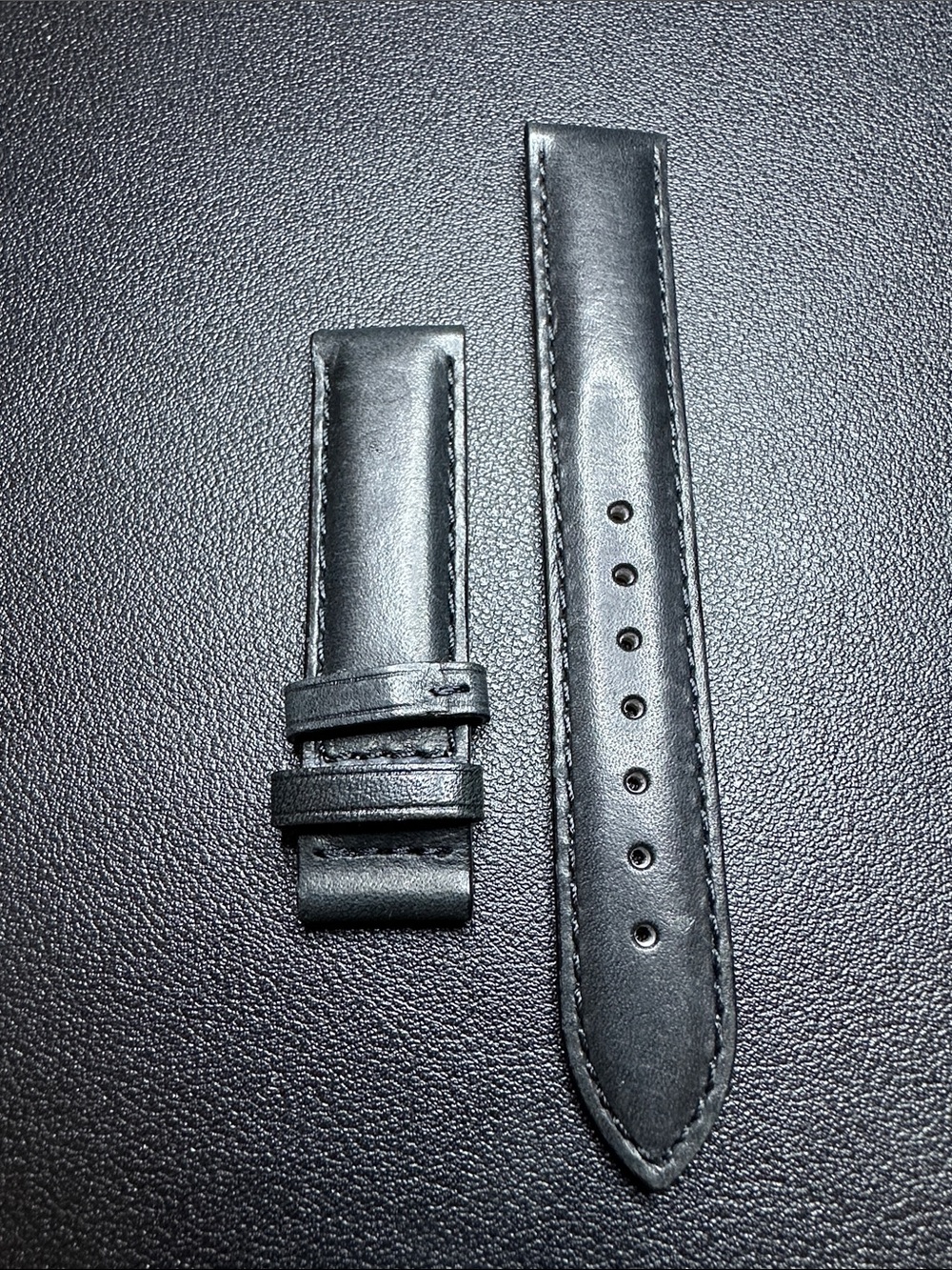 Hamilton 17mm Black Leather Watch Strap